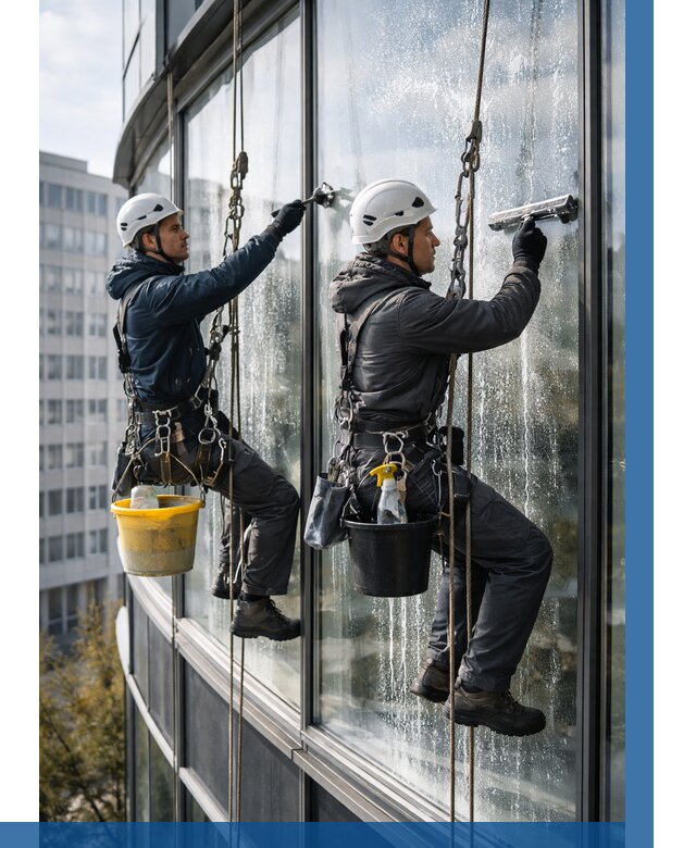 Мойка панорамных окон в Алексеевке от 354 р. заказать у ВЫСОТНИК-Лкв