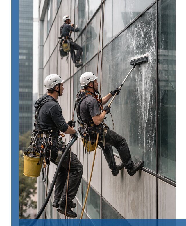 Профессиональная высотная мойка фасадов зданий в Алексеевке