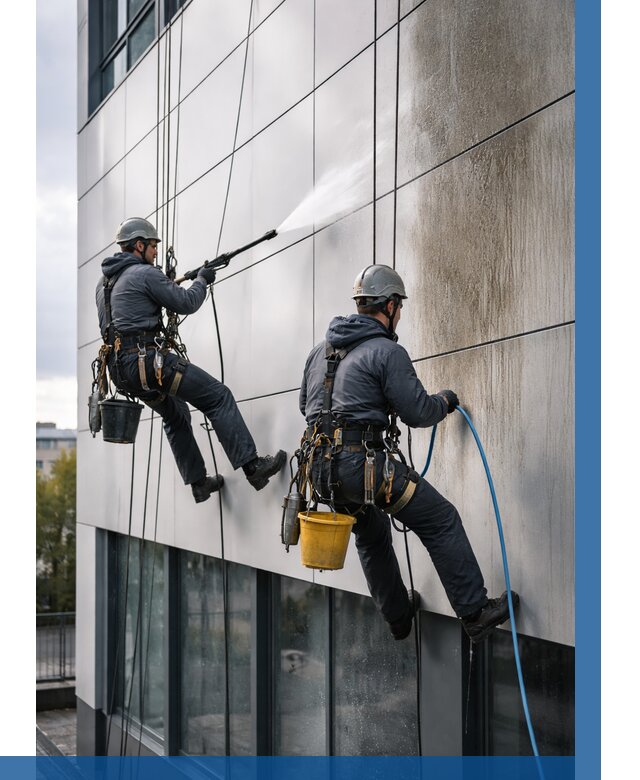 Мойка фасада из композита в Алексеевке по цене от 304 р. | ВЫСОТНИК-Лкв