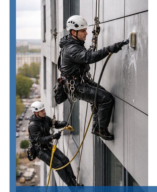 Профессиональная мойка фасада из композита в Алексеевке