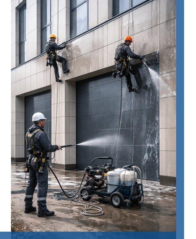 Послестроительная мойка фасада в Алексеевке от 304 р. | ВЫСОТНИК-Лкв