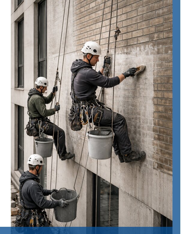 Удаление высолов с фасада в Алексеевке от 253 р. | ВЫСОТНИК-Лкв