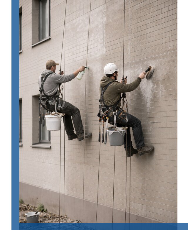Удаление высолов с фасада зданий в Алексеевке без повреждений и следов