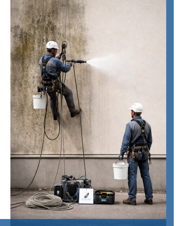 Очистка фасада от плесени в Алексеевке от 304 р. | ВЫСОТНИК-Лкв