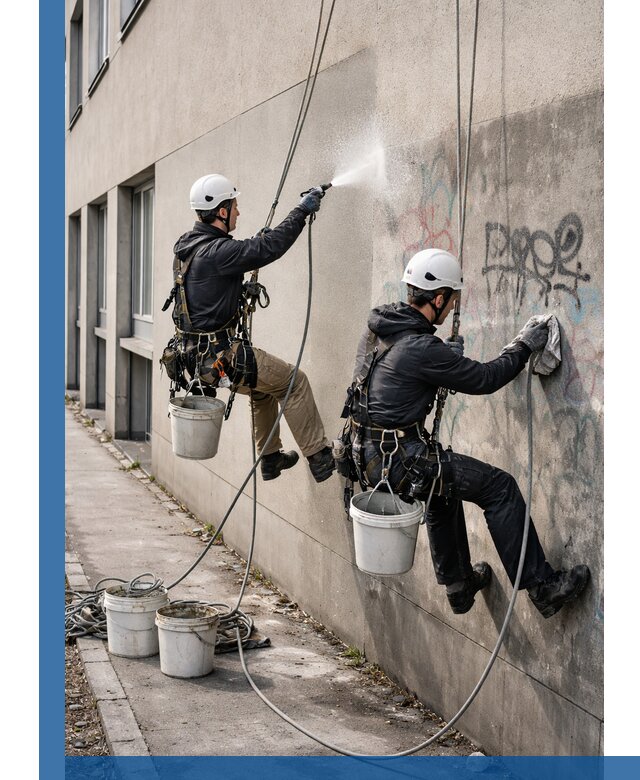 Антиграффити покрытие фасада с защитой от надписей в Алексеевке