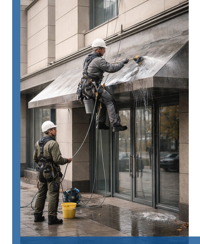 Профессиональная мойка козырьков и навесов в Алексеевке