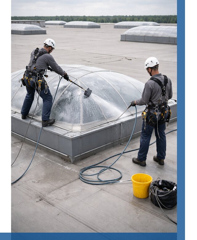 Мойка зенитных фонарей в Алексеевке, заказать от 4556 р. | ВЫСОТНИК-Лкв