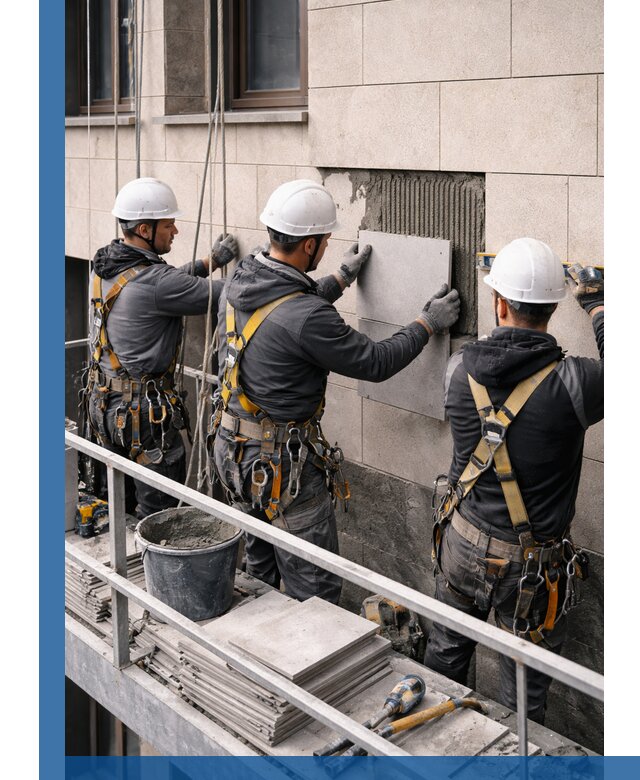 Ремонт облицовки фасада плиткой в Алексеевке с гарантией