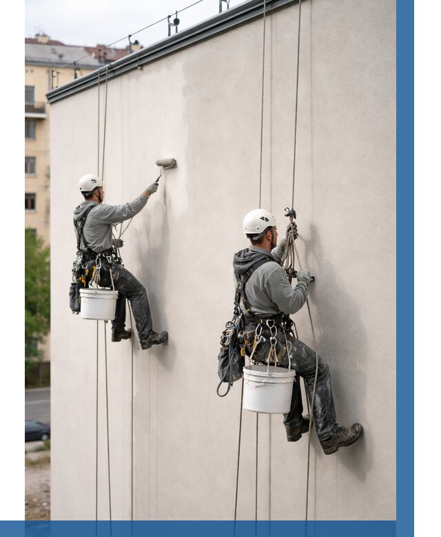 Покраска оштукатуренного фасада в Алексеевке от 324 р. | ВЫСОТНИК-Лкв