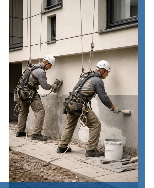 Окраска цоколя здания в Алексеевке от 456 р. под ключ | ВЫСОТНИК-Лкв