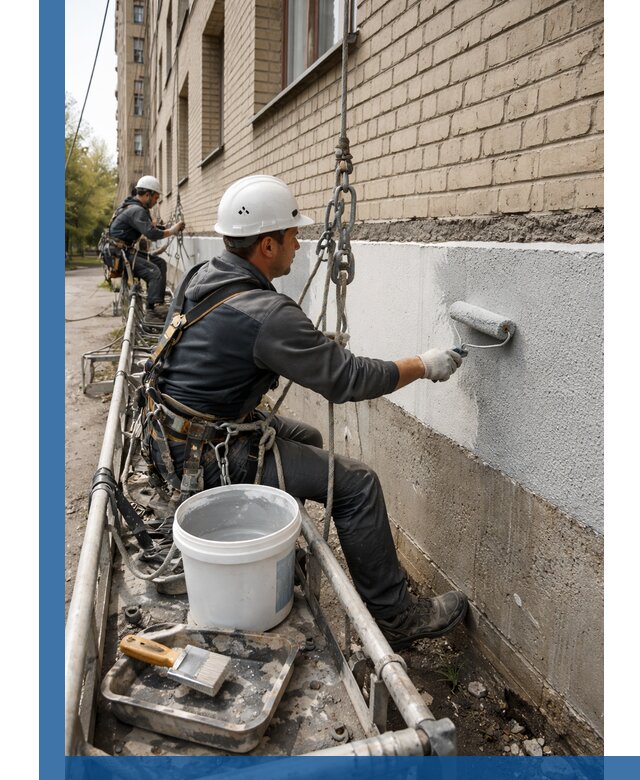 Окраска цоколя здания в Алексеевке профессионально и надежно