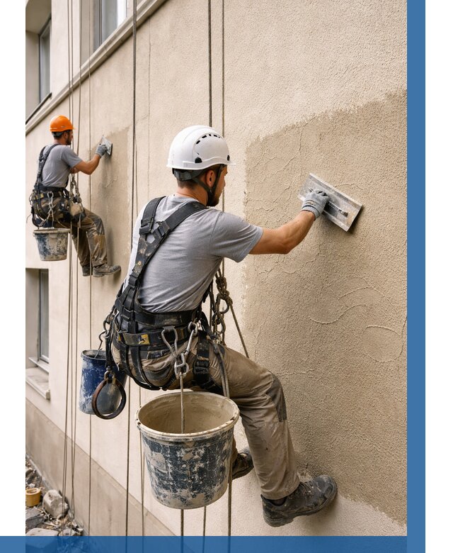 Декоративная штукатурка фасада в Алексеевке от 1215 р. | ВЫСОТНИК-Лкв