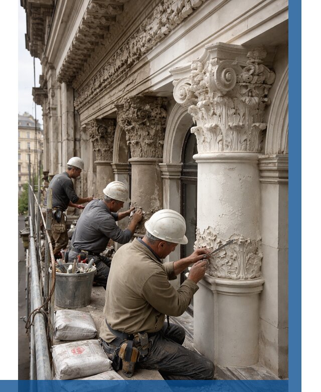 Реставрация фасадной лепнины в Алексеевке от 2531 р. | ВЫСОТНИК-Лкв