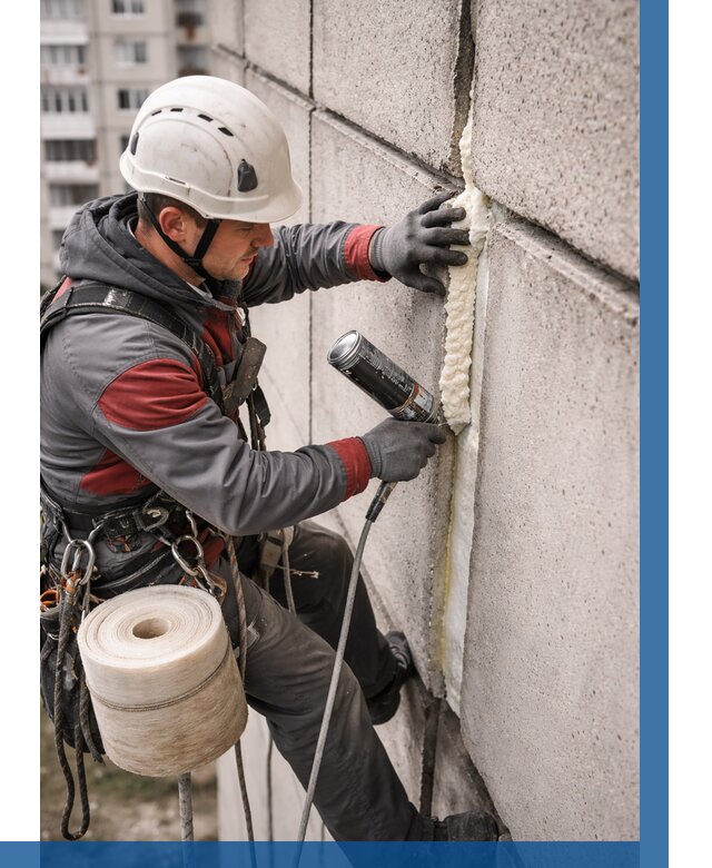 Утепление межпанельных швов в Алексеевке от 709 р. | ВЫСОТНИК-Лкв