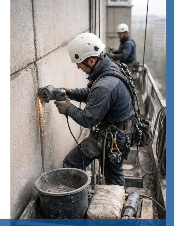 Штробление межпанельных швов в Алексеевке от 1215 р. | ВЫСОТНИК-Лкв