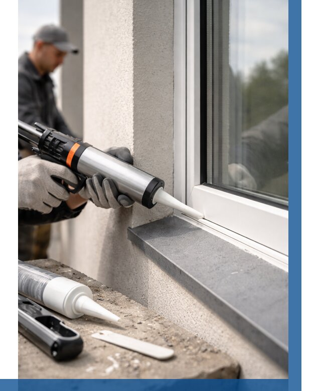 Герметизация монтажных швов окон в Алексеевке от 658 р. | ВЫСОТНИК-Лкв