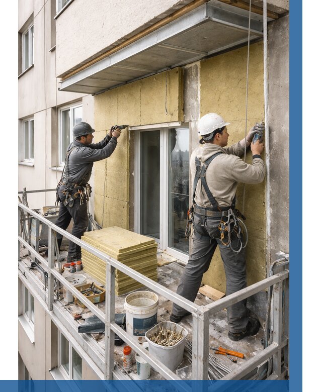 Утепление балкона снаружи в Алексеевке от 1620 р. под ключ ВЫСОТНИК-Лкв