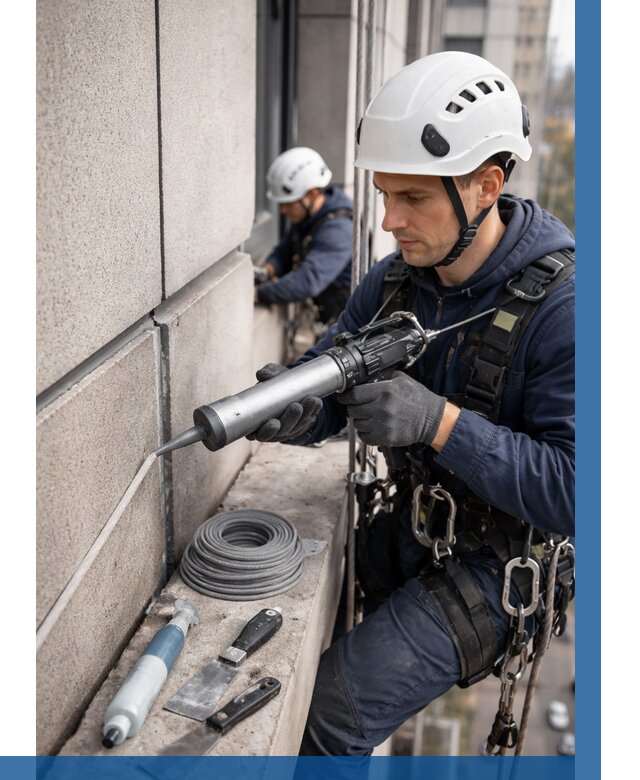 Герметизация деформационных швов фасада в Алексеевке от 709 | ВЫСОТНИК-Лкв