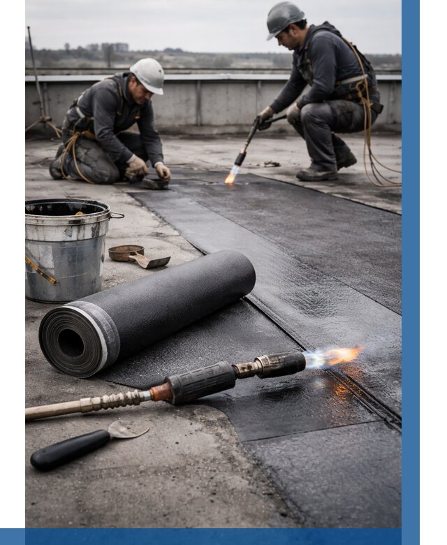 Ремонт рулонной кровли в Алексеевке от 658 р. | ВЫСОТНИК-Лкв