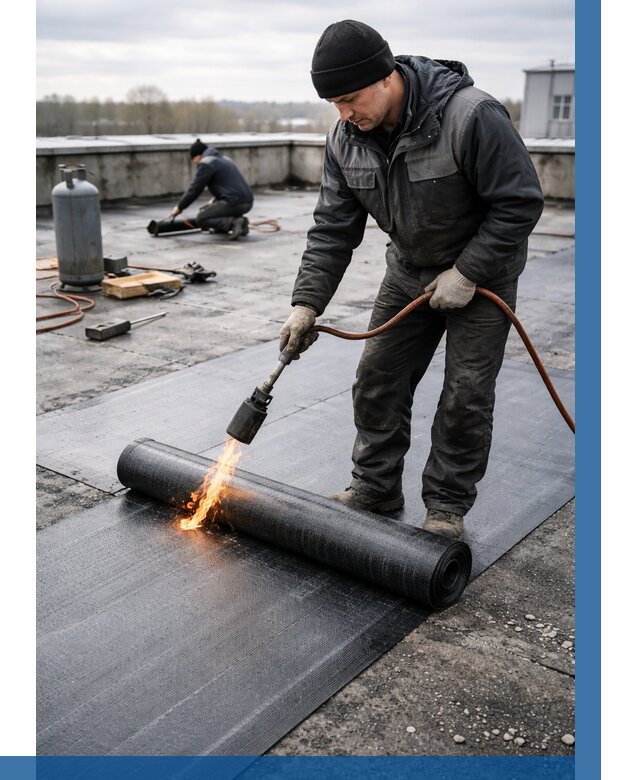 Ремонт наплавляемой кровли в Алексеевке от 709 р. | ВЫСОТНИК-Лкв