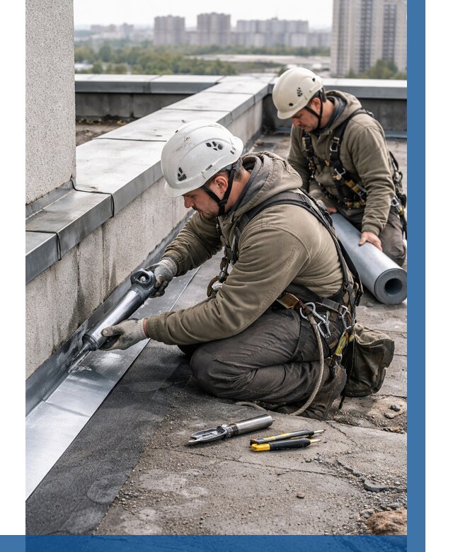 Ремонт кровельных примыканий в Алексеевке от 1215 р. | ВЫСОТНИК-Лкв