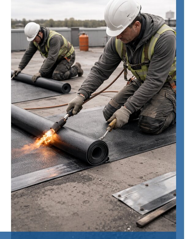 Монтаж наплавляемой кровли в Алексеевке от 861 р. — ВЫСОТНИК-Лкв