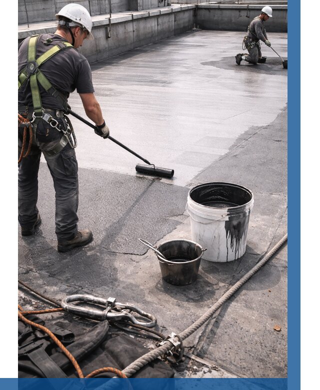 Гидроизоляция кровли жидкой резиной в Алексеевке от 506 р. | ВЫСОТНИК-Лкв