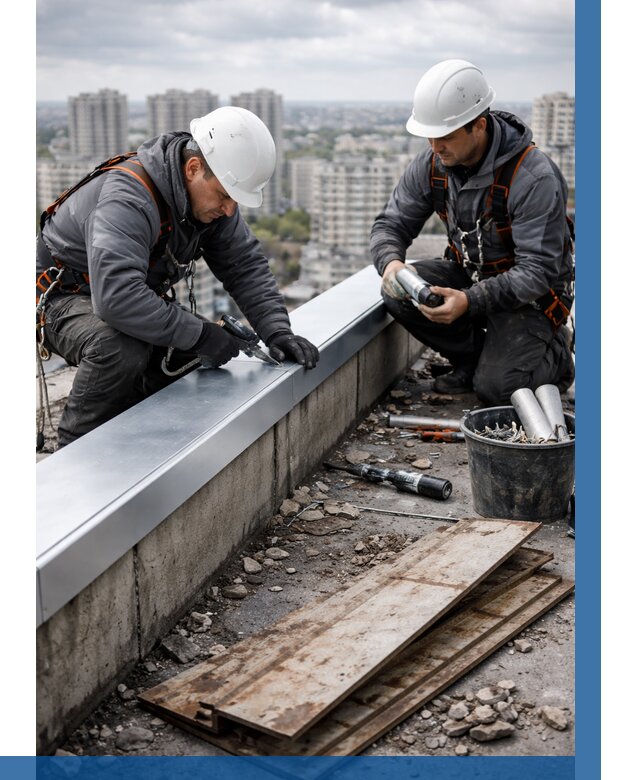 Замена парапетных крышек под ключ в Алексеевке от 1215 р. | ВЫСОТНИК-Лкв