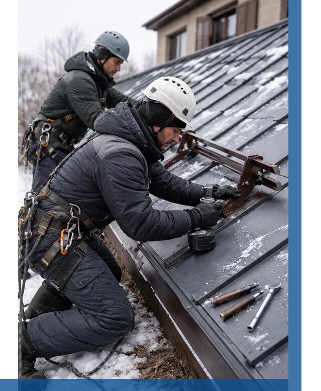 Монтаж снегозадержателей в Алексеевке от 456 р. | ВЫСОТНИК-Лкв