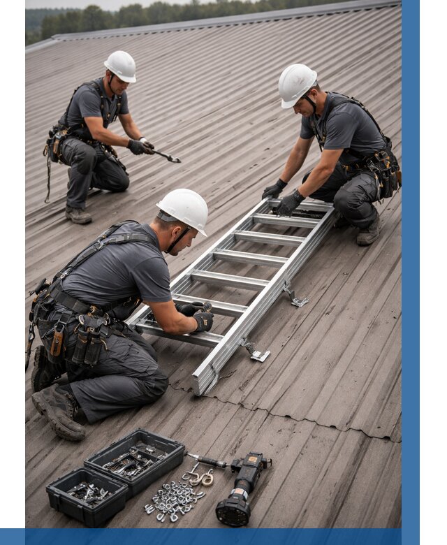 Монтаж кровельной лестницы в Алексеевке от 4556 р. | ВЫСОТНИК-Лкв