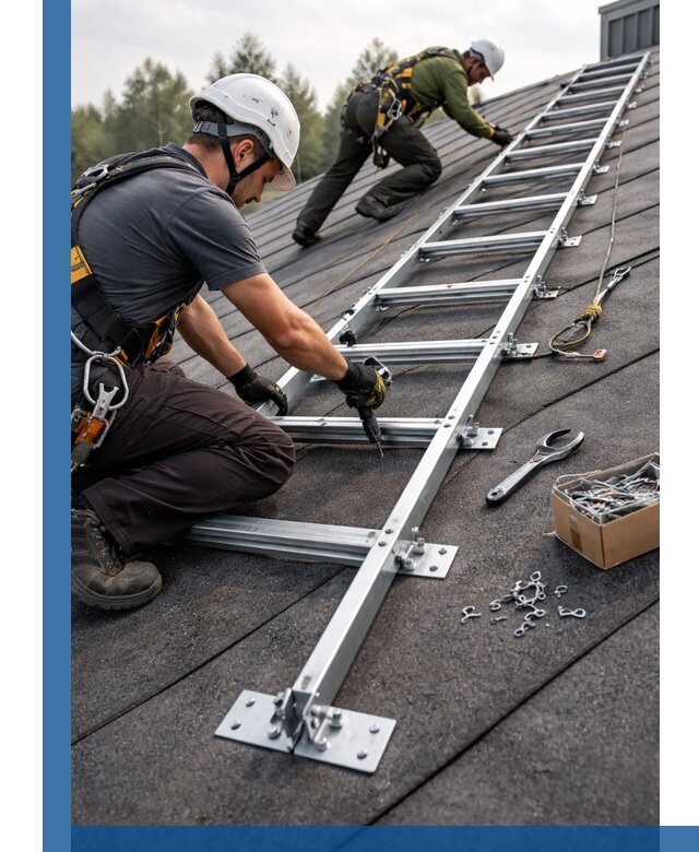 Профессиональный монтаж кровельной лестницы в Алексеевке под ключ