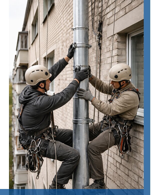 Замена водосточных труб в Алексеевке от 6581 р. | ВЫСОТНИК-Лкв