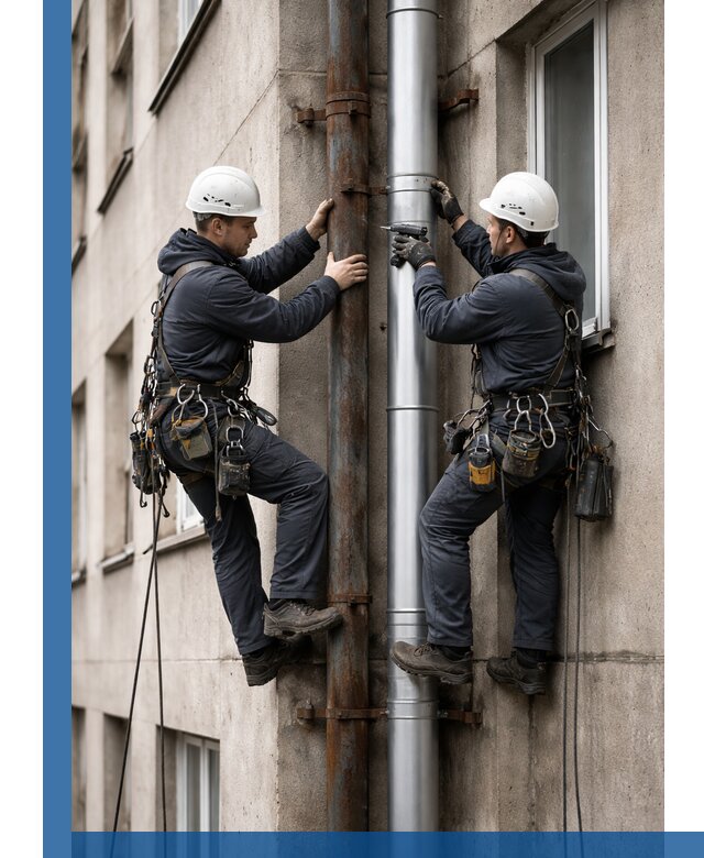 Замена водосточных труб в Алексеевке: монтаж и демонтаж под ключ