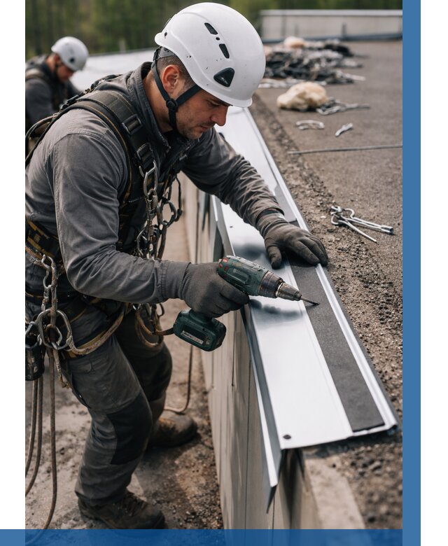 Монтаж капельника на кровле в Алексеевке от 304 р. | ВЫСОТНИК-Лкв