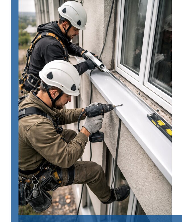 Профессиональный монтаж оконных отливов и отведения воды в Алексеевке
