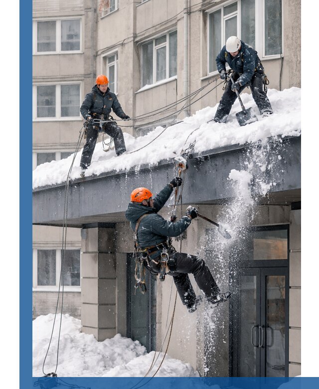 Безопасная очистка навесов от снега в Алексеевке круглогодично