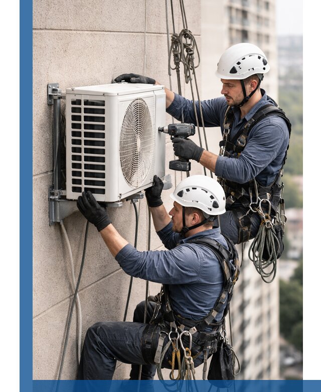 Монтаж внешнего блока кондиционера в Алексеевке установка и крепление