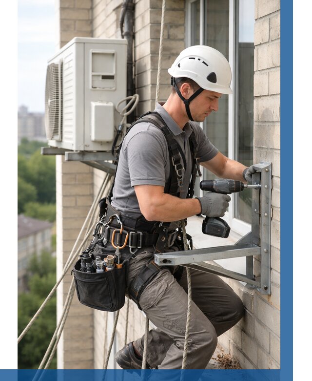 Установка кронштейнов кондиционера в Алексеевке от 3543 р. | ВЫСОТНИК-Лкв