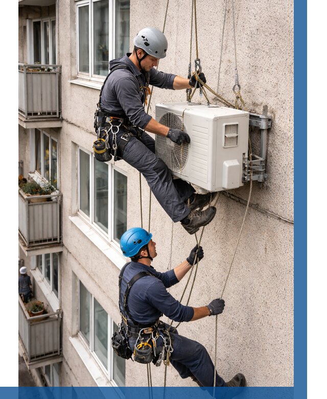 Перенос внешнего блока кондиционера в Алексеевке от 9112 р.| ВЫСОТНИК-Лкв