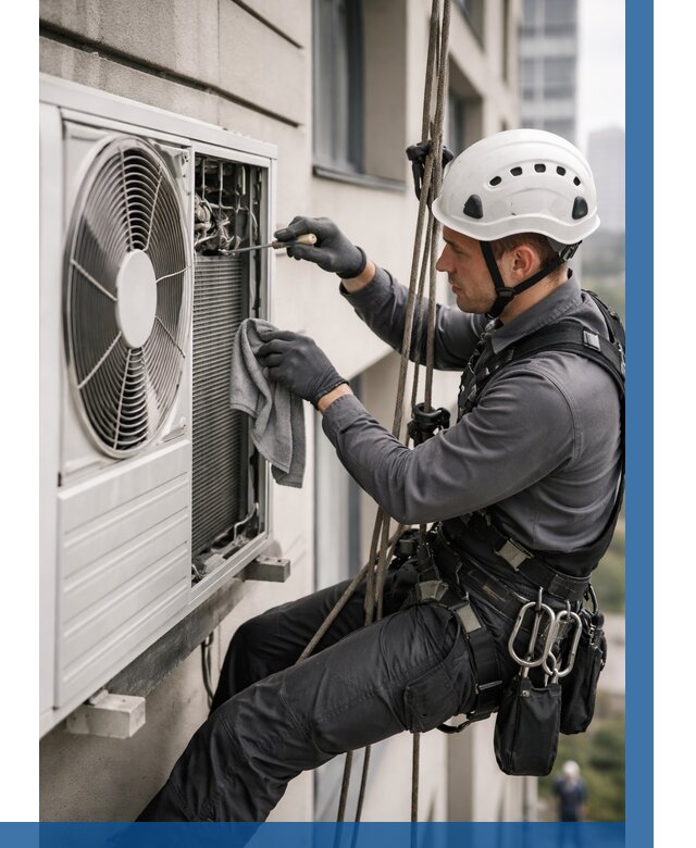 Обслуживание внешнего блока кондиционера в Алексеевке от 2733 р.ВЫСОТНИК-Лкв