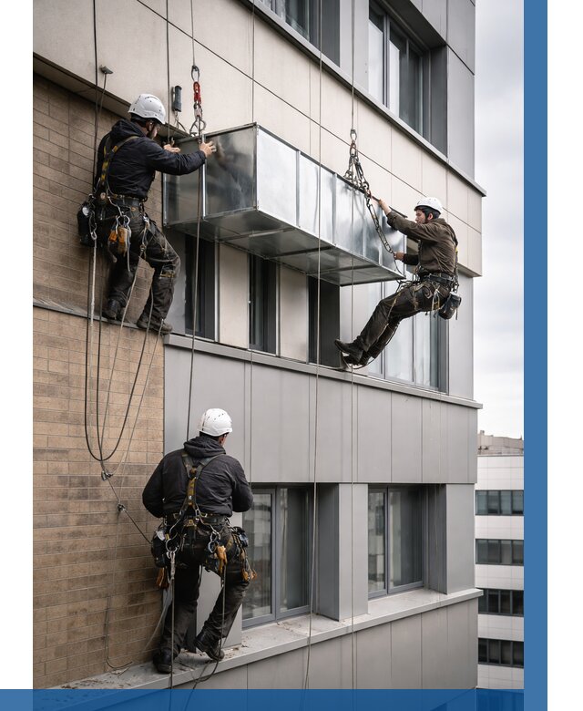 Монтаж воздуховодов на фасаде в Алексеевке от 1519 р. | ВЫСОТНИК-Лкв