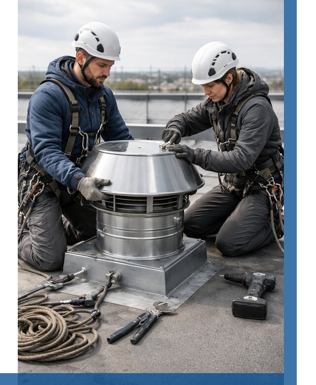 Установка дефлекторов на кровле в Алексеевке от 4556 р. | ВЫСОТНИК-Лкв