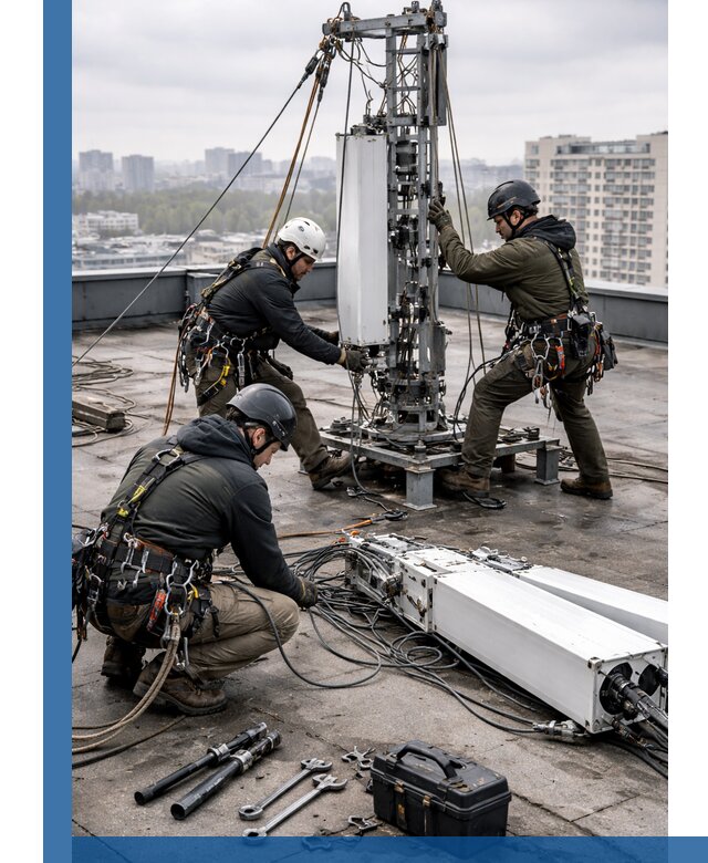 Демонтаж антенн на крыше зданий в Алексеевке с гарантией