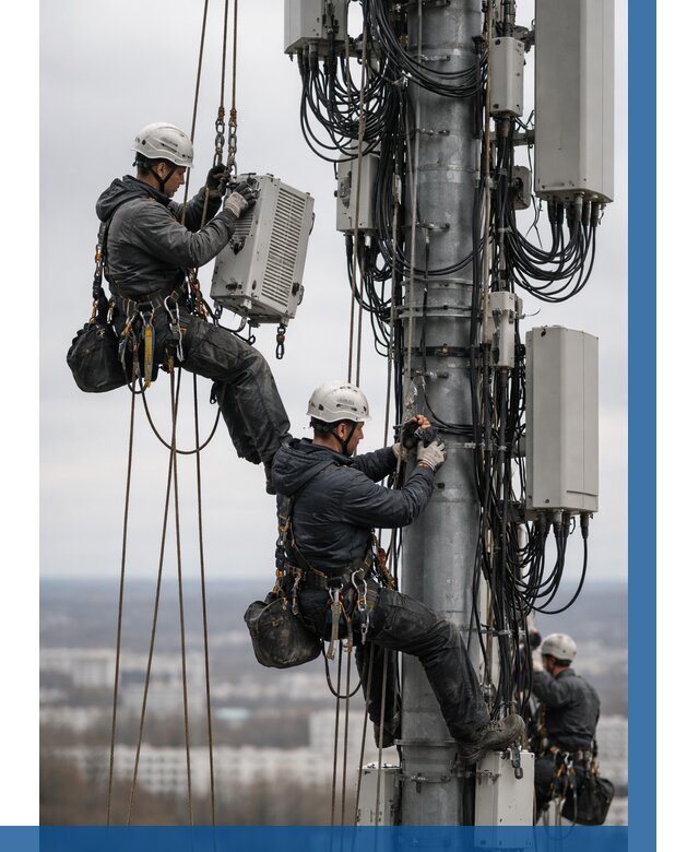 Монтаж оборудования связи на мачте в Алексеевке от 7593 р. | ВЫСОТНИК-Лкв