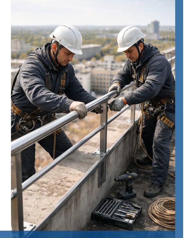 Монтаж перил на высоте в Алексеевке от 2531 р. | ВЫСОТНИК-Лкв