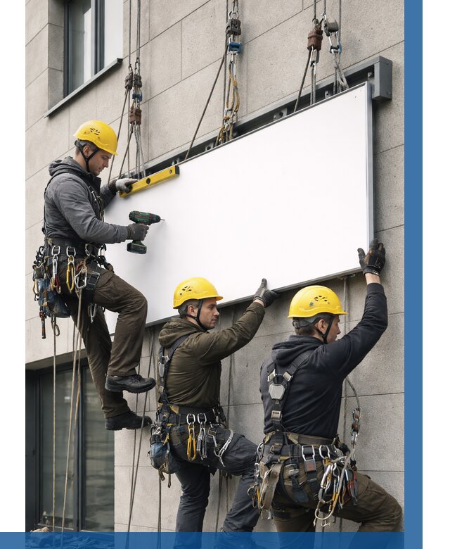 Монтаж рекламной вывески в Алексеевке от 8099 р. | ВЫСОТНИК-Лкв