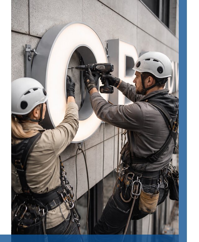 Монтаж световых букв в Алексеевке от 3037 р. под ключ ВЫСОТНИК-Лкв