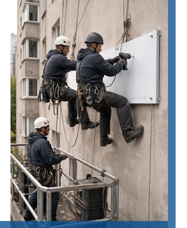 Монтаж табличек и указателей в Алексеевке от 3543 р. | ВЫСОТНИК-Лкв