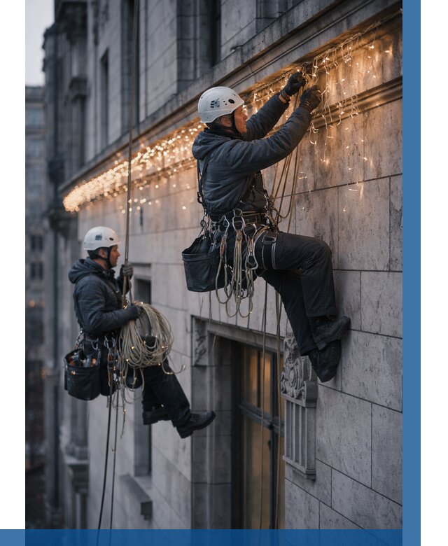 Монтаж новогодней иллюминации в Алексеевке от 8605 р. | ВЫСОТНИК-Лкв