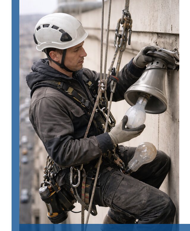 Замена ламп на высоте в Алексеевке профессионально и быстро